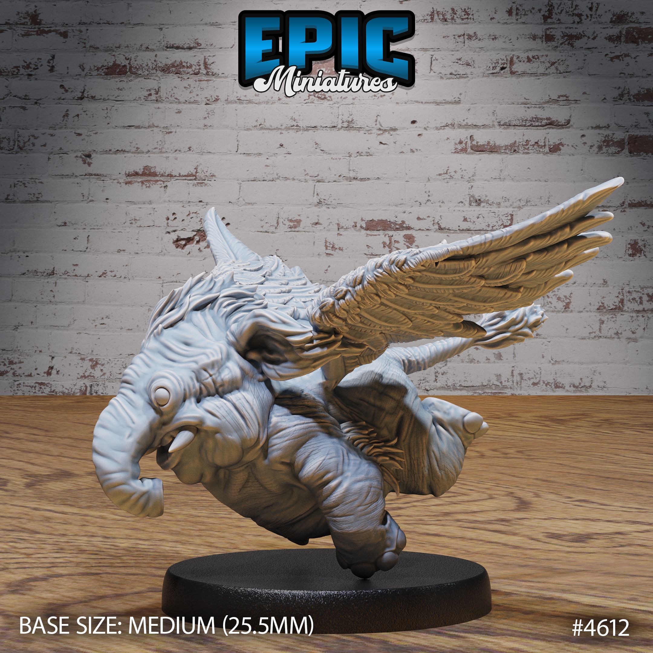 Holyphant Fly / Winged Elephant / Holy Little Flying Animal / Tusked Beast / Tribal Creature / Heavenly Monster / Large Mammalia